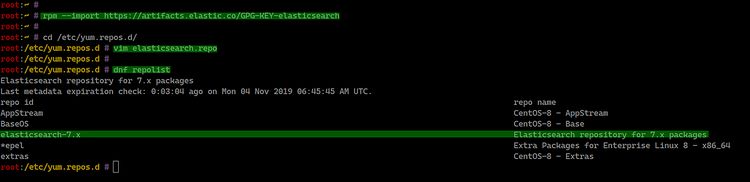 Obtener la lista de repositorios con el comando dnf