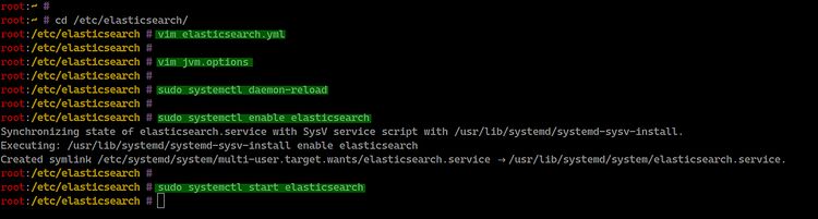 Configurar e iniciar elasticssearch