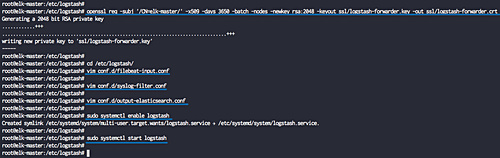 Activar e iniciar logstah