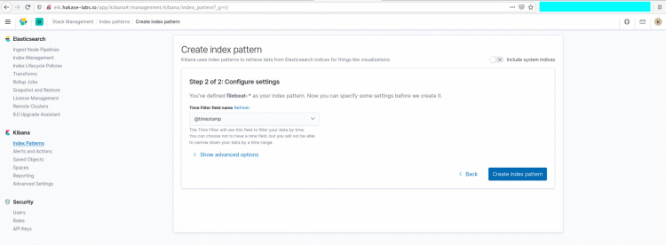 Establecer Marca de tiempo como filtro por defecto
