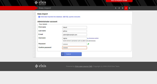 Crear una cuenta de administrador