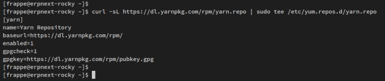 añadir repositorio yarn