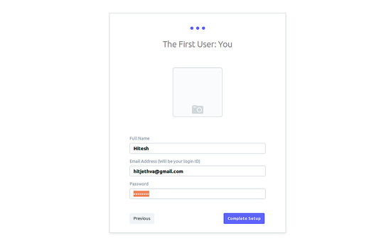 Añadir un primer usuario