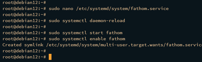 fathom systemd