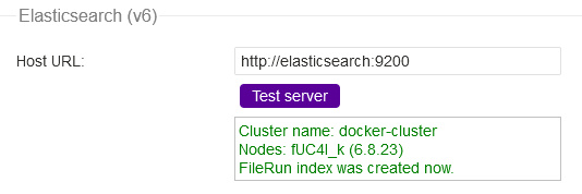 Prueba FileRun ElasticSearch