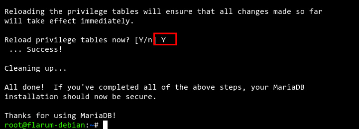 recargar privilegios de tabla
