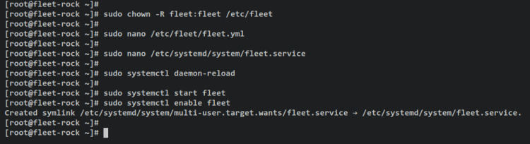 fleet inicia systemd