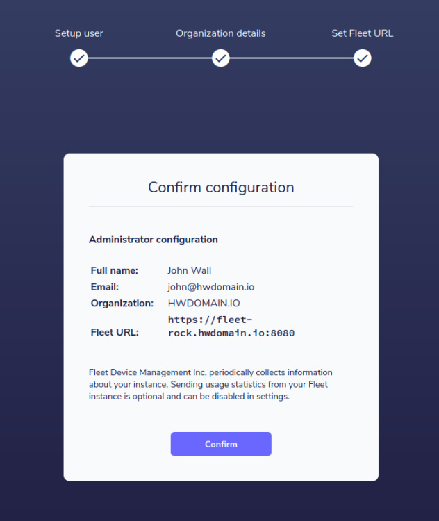 confirmar todos los ajustes