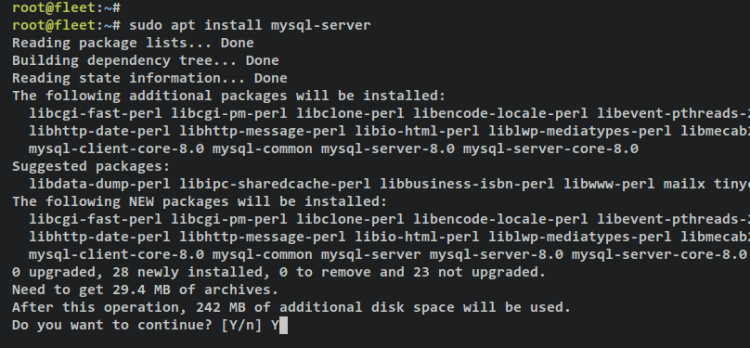 instalar servidor mysql