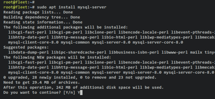 instalar servidor mysql