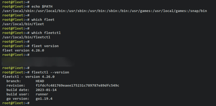 verificar flota y fleetctl