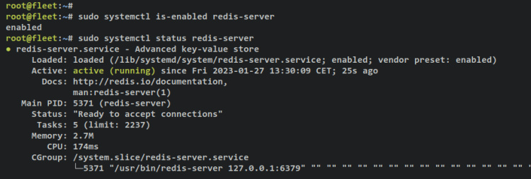 verificar redis