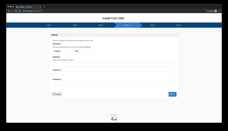 Configuración de la base de datos