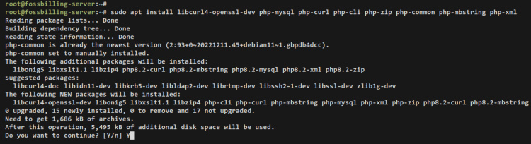 instalar extensiones php