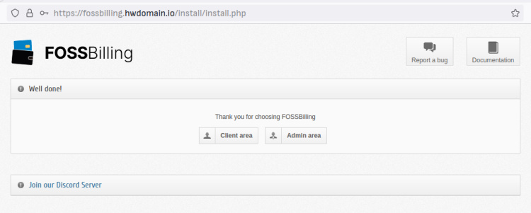 área de administración