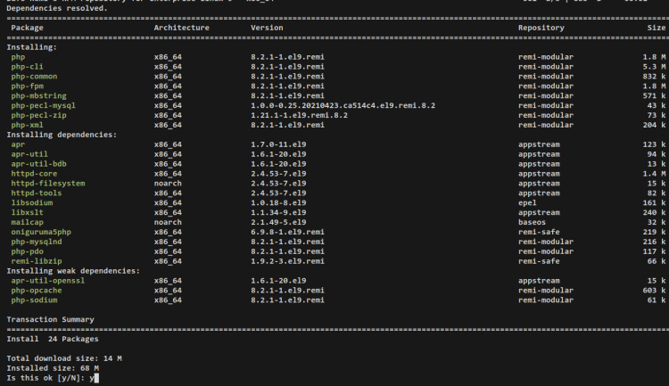 instalar php