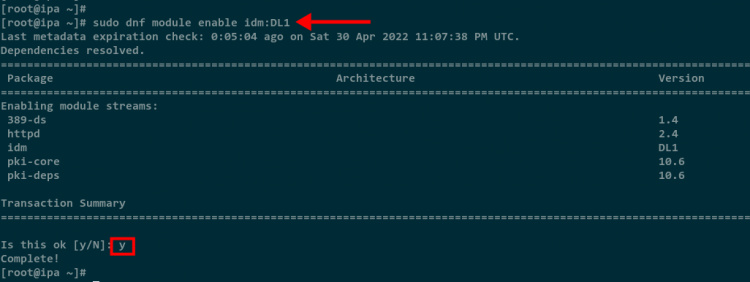 activar el módulo de repositorio idm