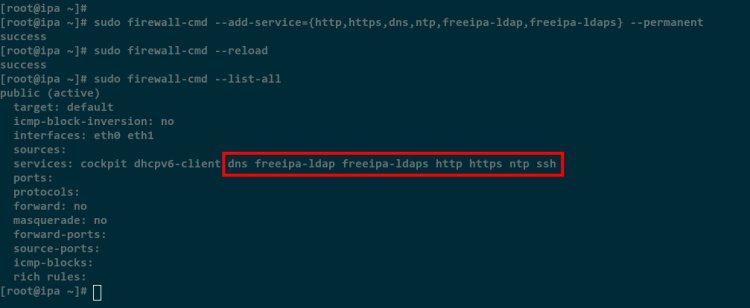 configurar firewalld