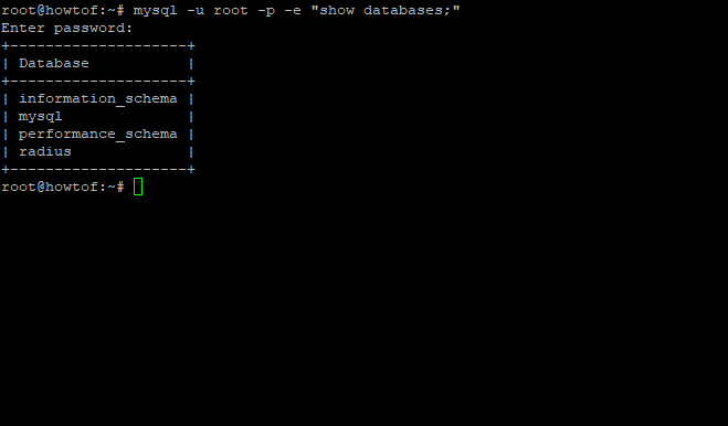 FreeRADIUS Crear una base de datos