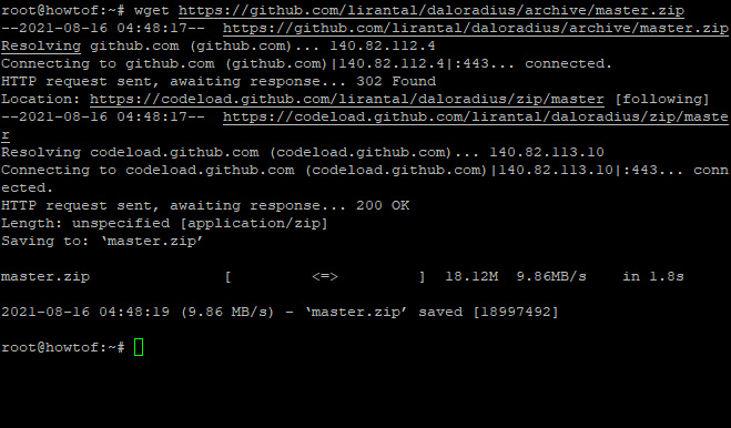 Descarga de daloRADIUS
