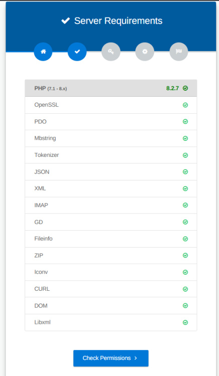 comprobar extensiones php