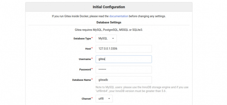 Configuración de la base de datos