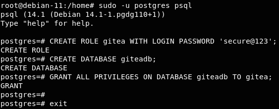 Crear rol en postgres