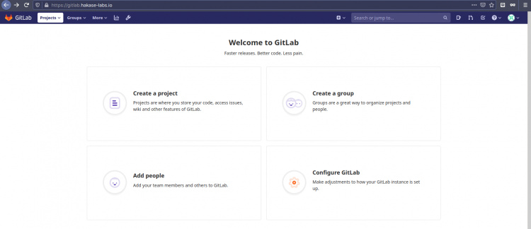 Panel de control de GitLab