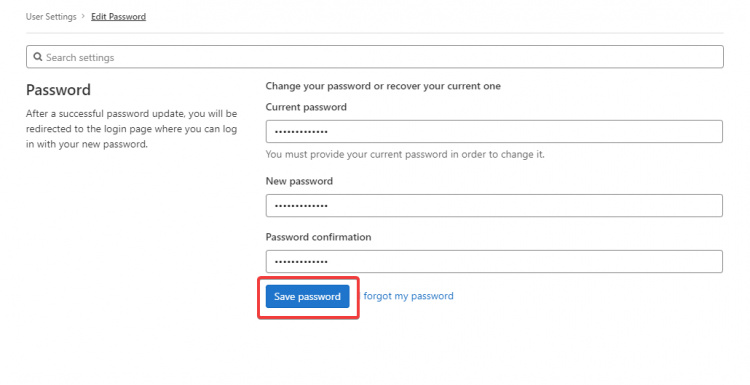 Acceder a la interfaz web de GitLab