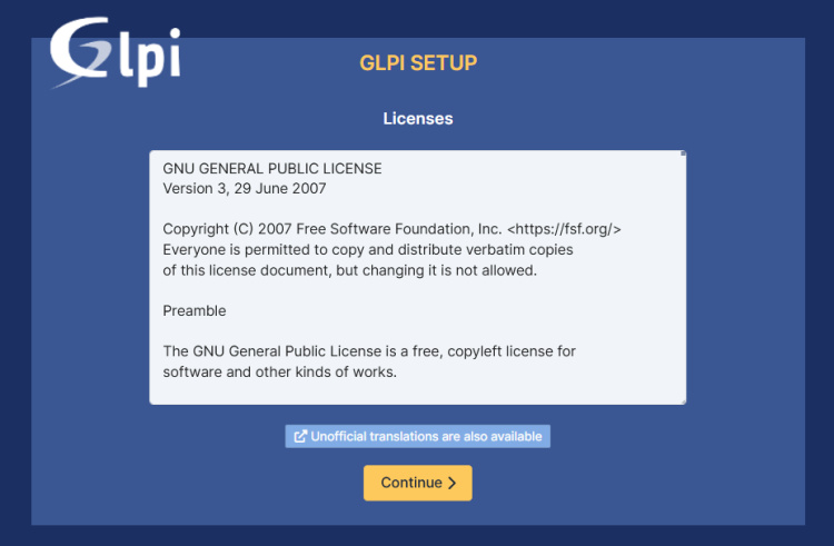 Licencia GLPI