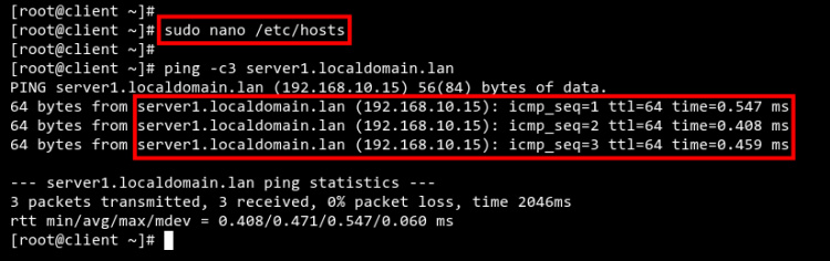 Verificar la conexión del cliente con el servidor glusterfs