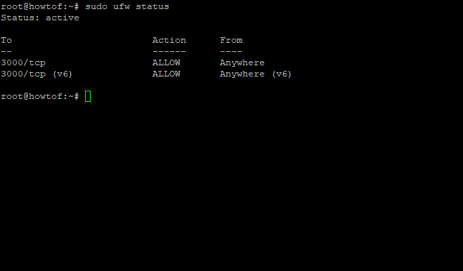 estado ufw de grafana