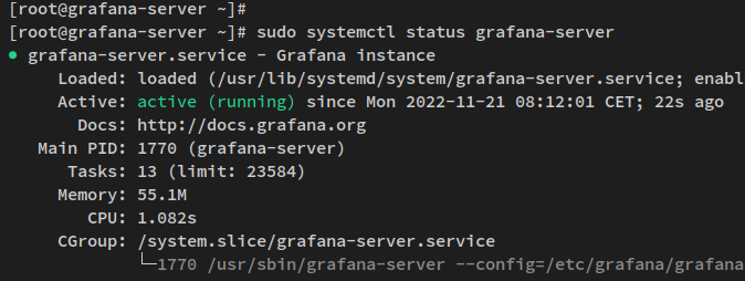 comprobar grafana