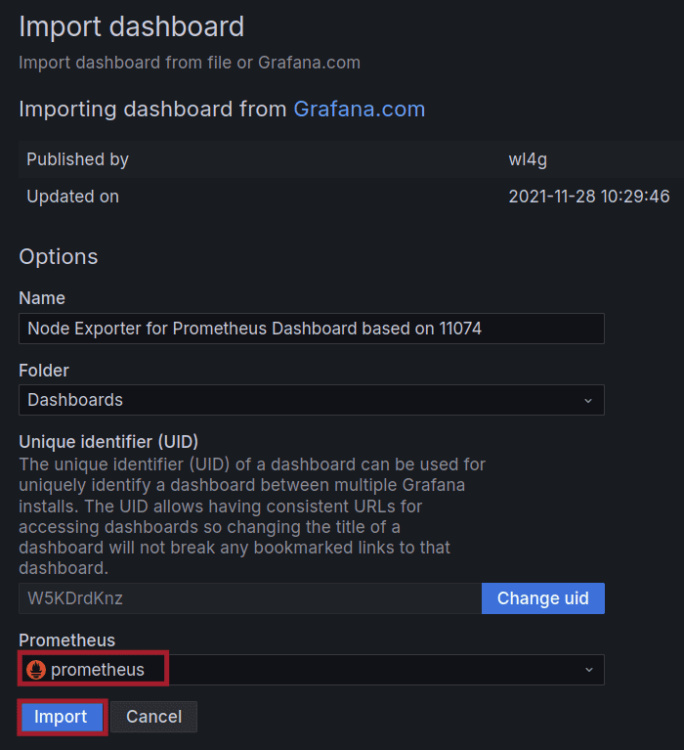 selecciona prometheus como backend