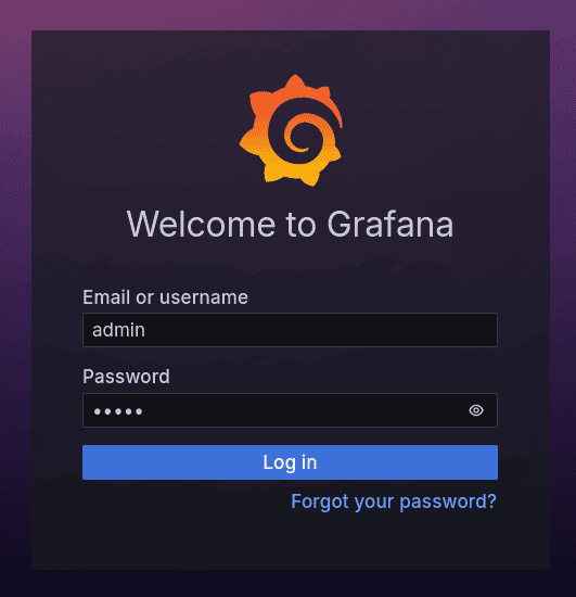 login graphana