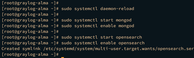 start enable mongodb opensearch
