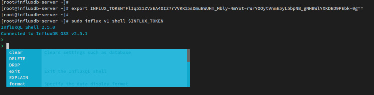 conectar con influxdb