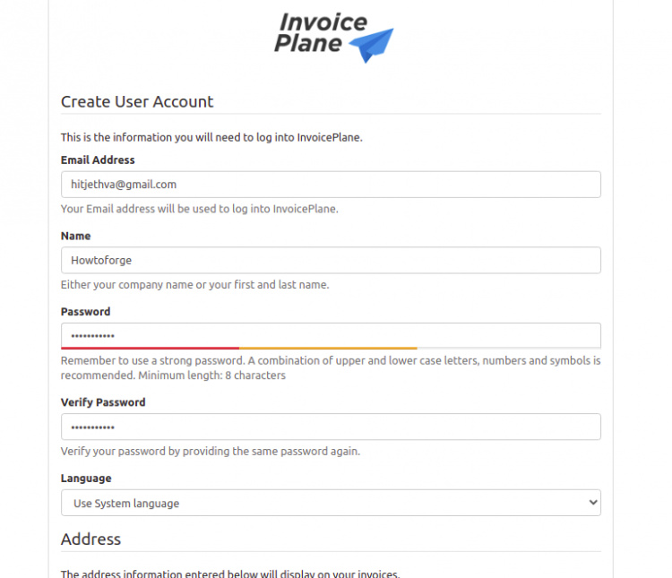 Crear una cuenta de usuario