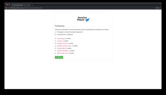 Comprobación de los requisitos previa con éxito