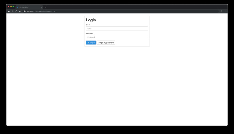 Acceder a InvoicePlane