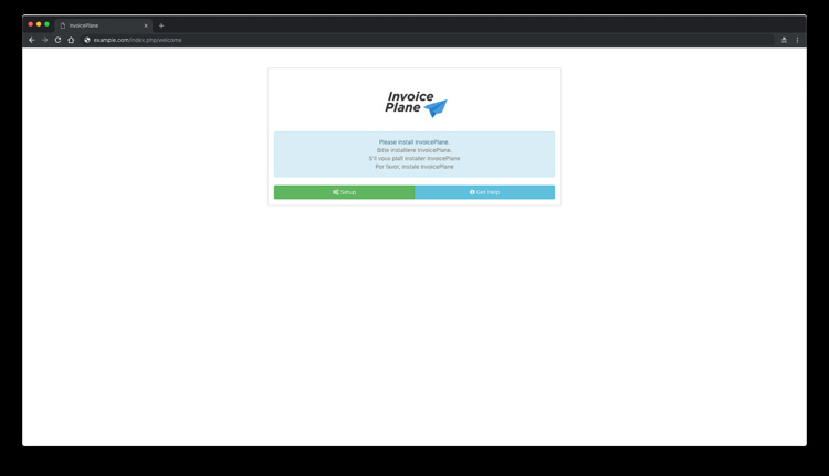 Instalador web de InvoicePlane