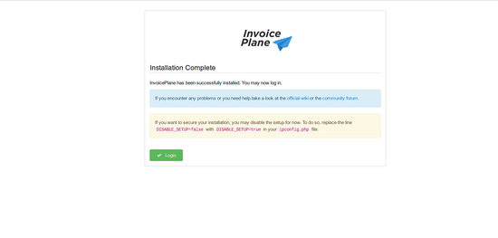 Instalación de InvoicePlane completa