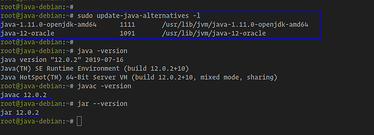 Lista de versiones de Java disponibles