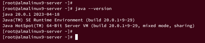 comprobando oracle jdk 20