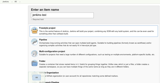 Añadir trabajo en Jenkins