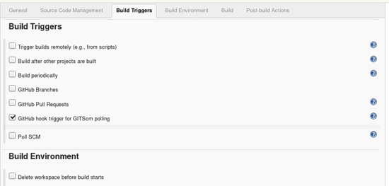 Construir desencadenantes