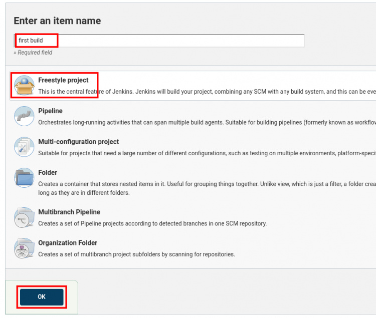 crear estilo libre jenkins build