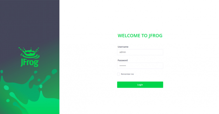 Inicio de sesión de JFrog