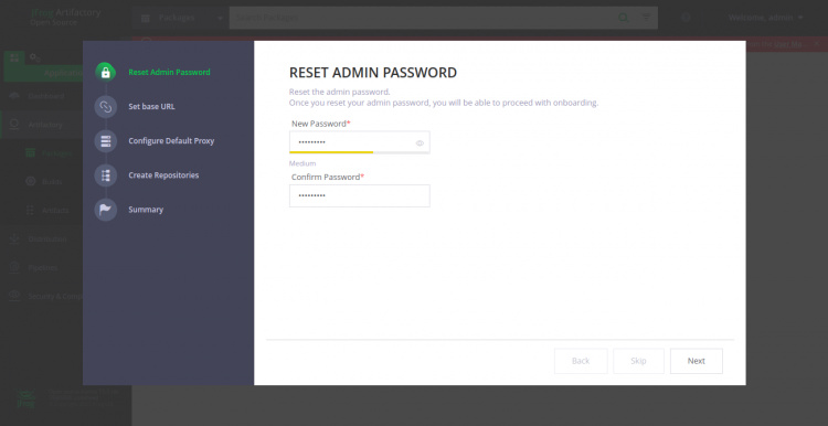 Establecer una contraseña de administrador