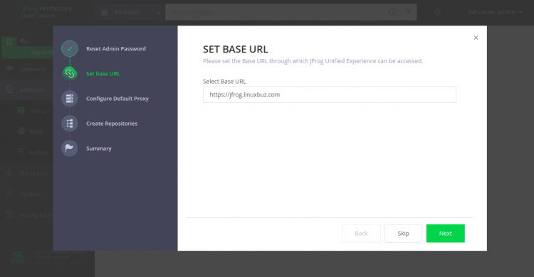 Establecer una URL base